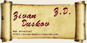 Živan Duškov vizit kartica